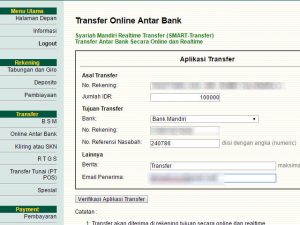 Cara Transfer Uang Dengan Internet Banking BSM