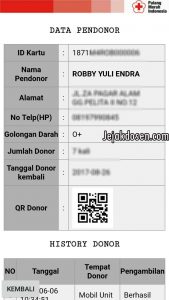 Cara cek data donor darah PMI Lampung secara online
