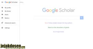 Jurnal atau artikel ilmiah anda terindeks di google scholar