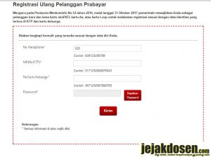 Registrasi ulang nomor hp anda sebelum batas terakhir