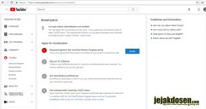 Cara daftar google adsense lewat youtube