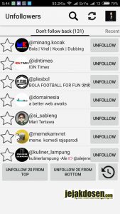 Cara cek yang teman yang unfollow instagram anda